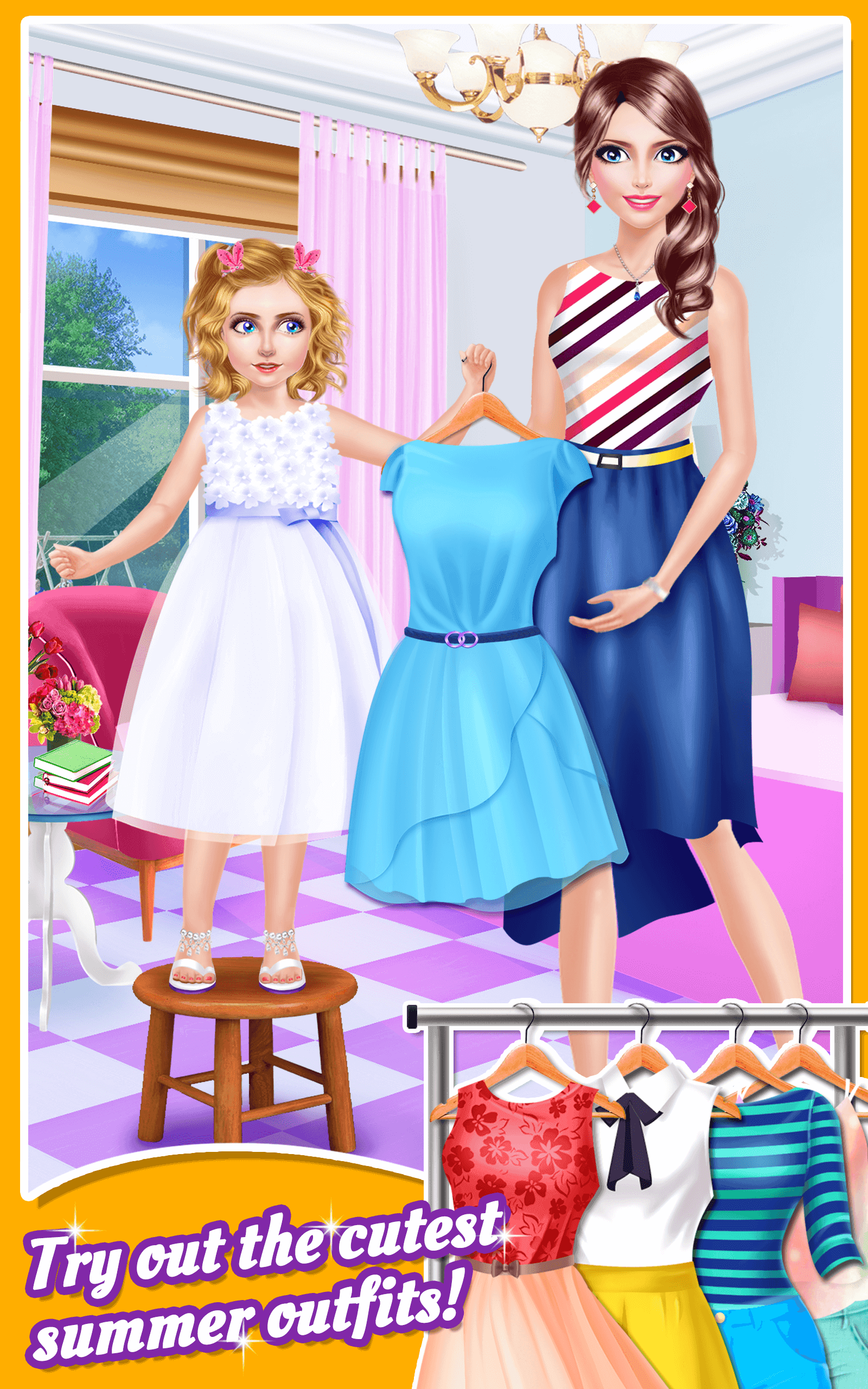 Mommy & Girl Family Fun Salon Game Screenshot
