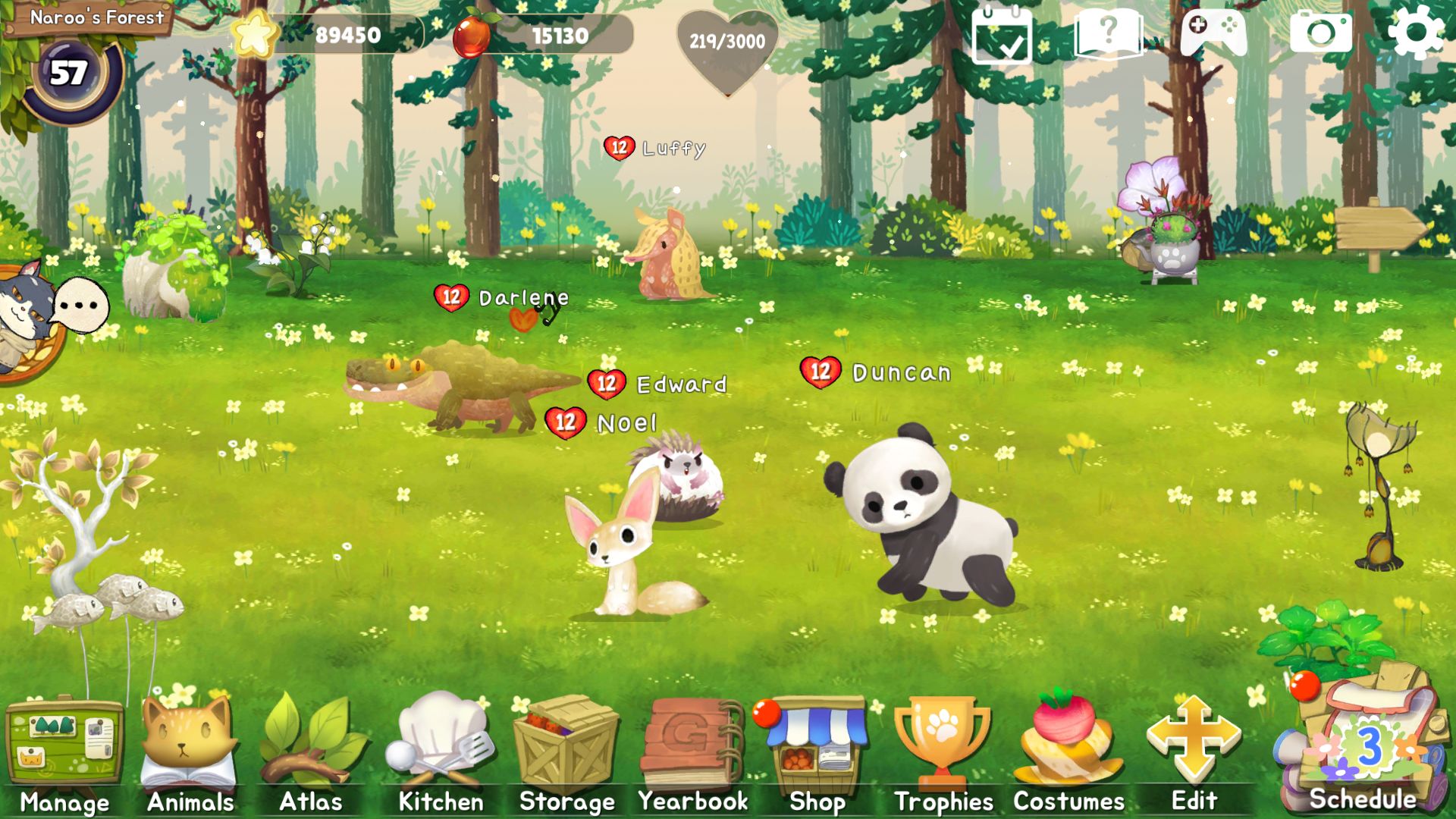 Screenshot of Animal Forest : Fuzzy Seasons