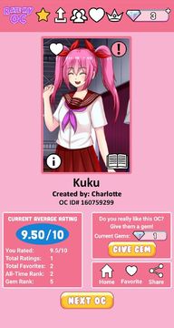 Rate My OC Game Screenshot