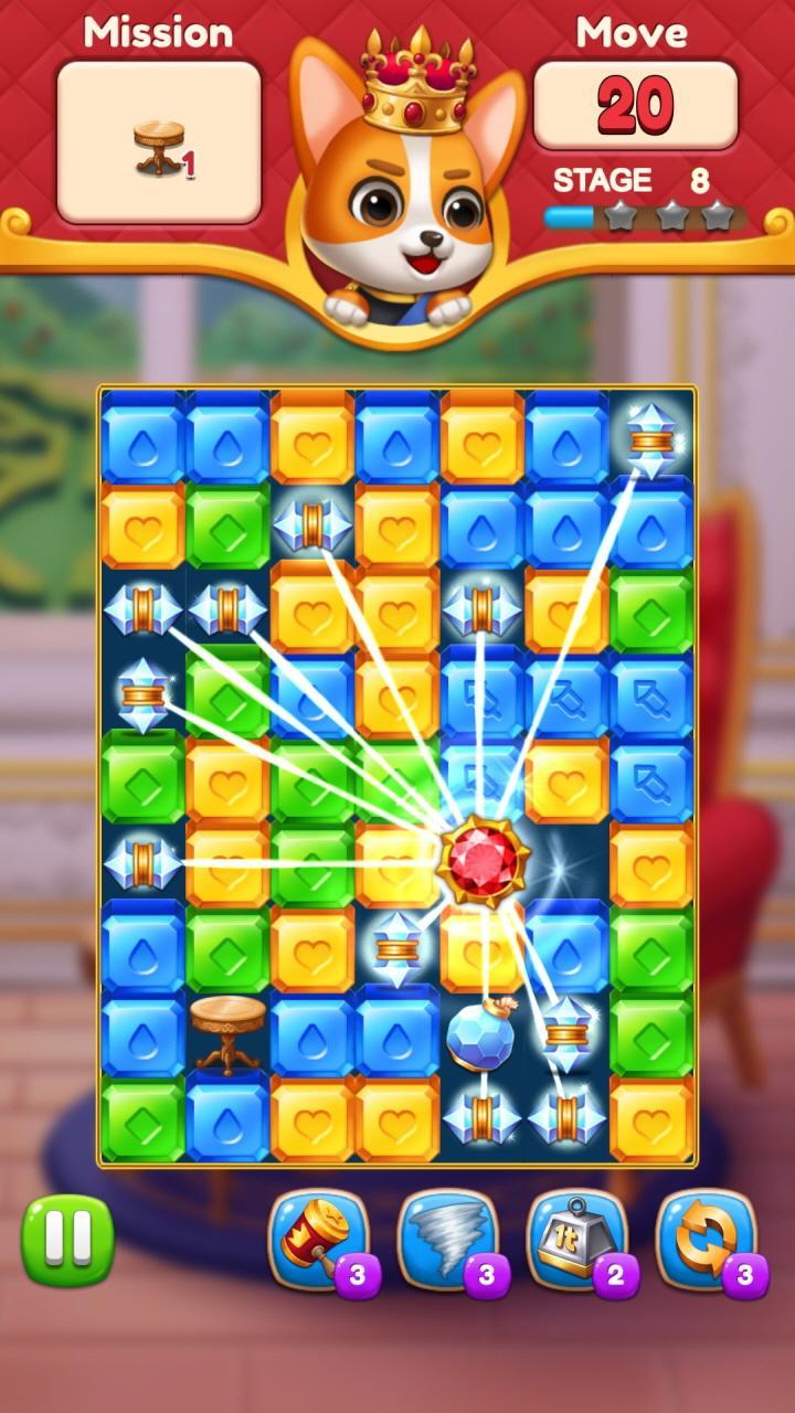 Jewels King : Castle Blast Game Screenshot