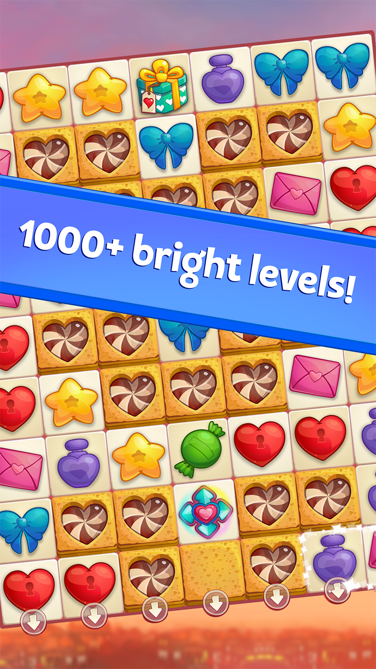 Sweet Hearts - Match 3 게임 스크린샷