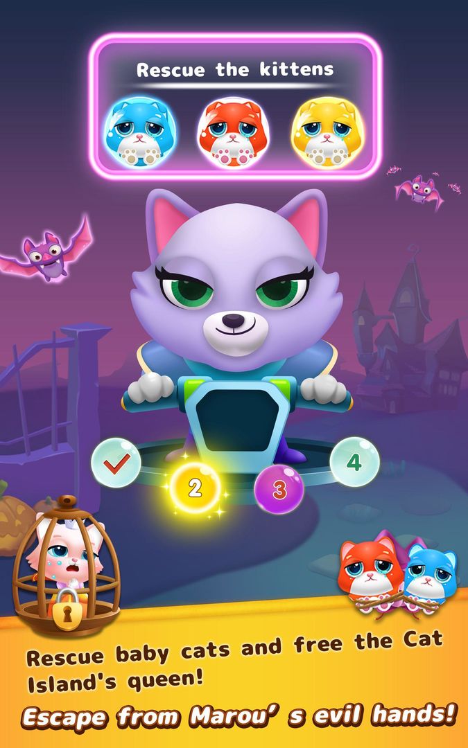 Bubble Shooter: Cat Island screenshot game
