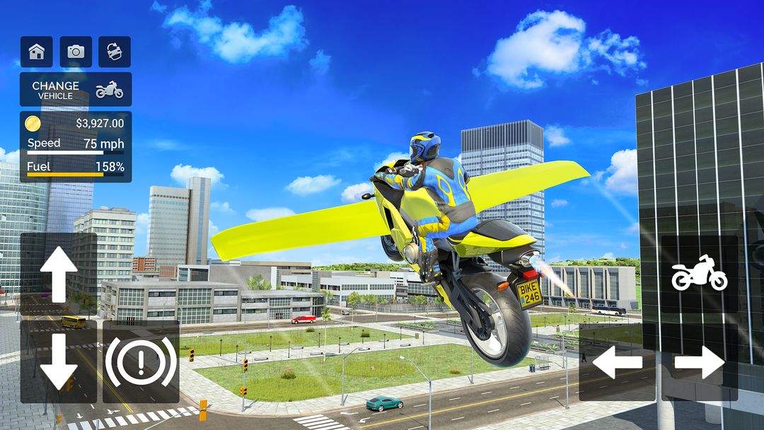 Screenshot of Flying Motorbike Simulator