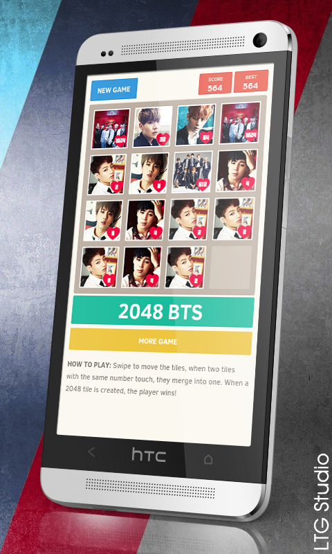 Скриншот игры 🌟 2048 BTS Bangtan Boys Game