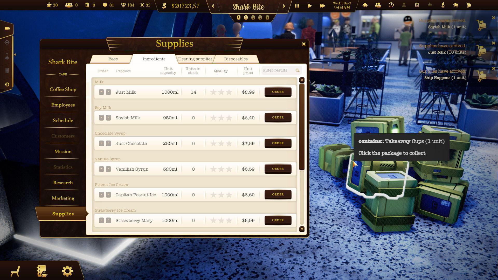 Screenshot of Espresso Tycoon Prologue: Underwater