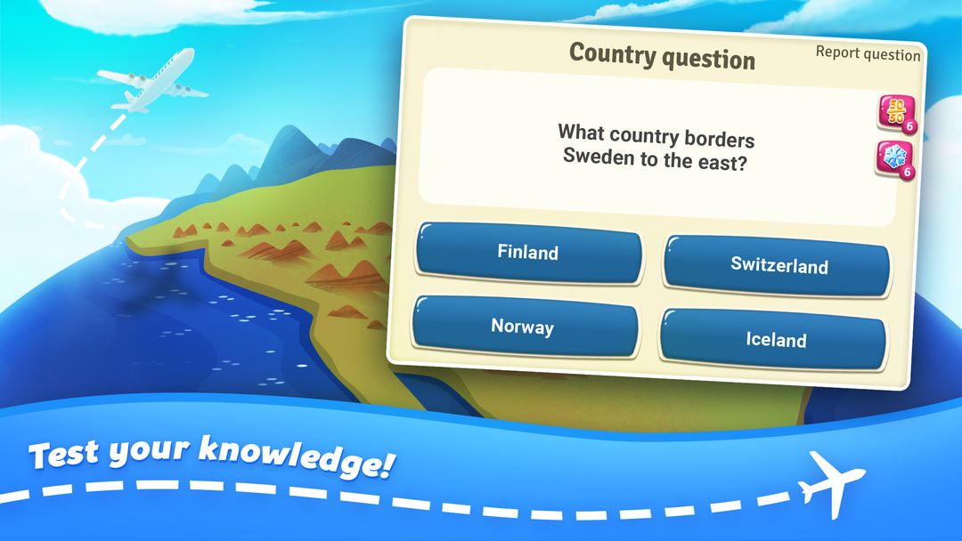 Backpacker™ - Geography Quiz 게임 스크린 샷