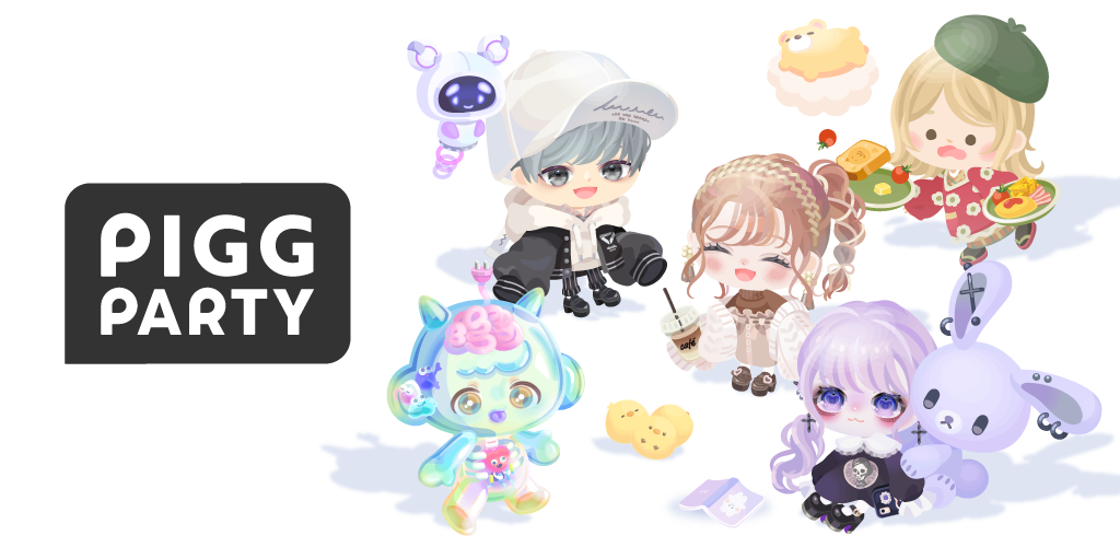 Pig Party ~ Let's make a cute avatar with a dress up game screenshot