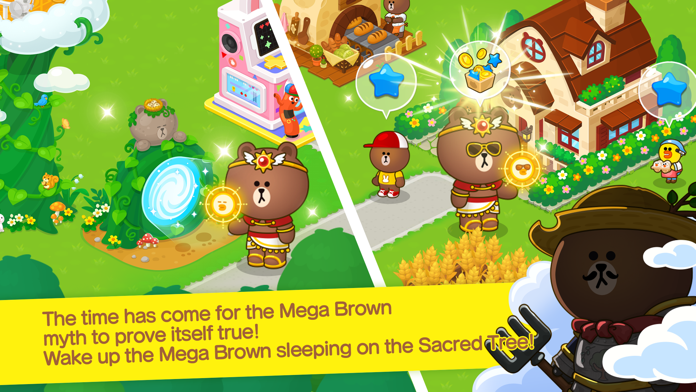 LINE BROWN FARM 게임 스크린샷