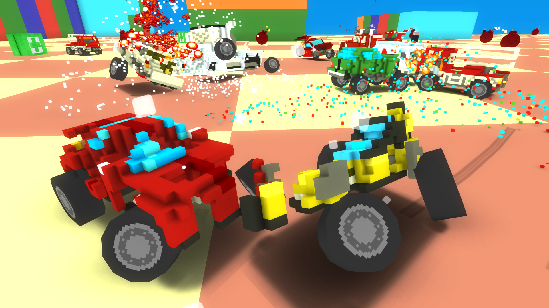Screenshot 1 of Blocky Car Crash Royale 
