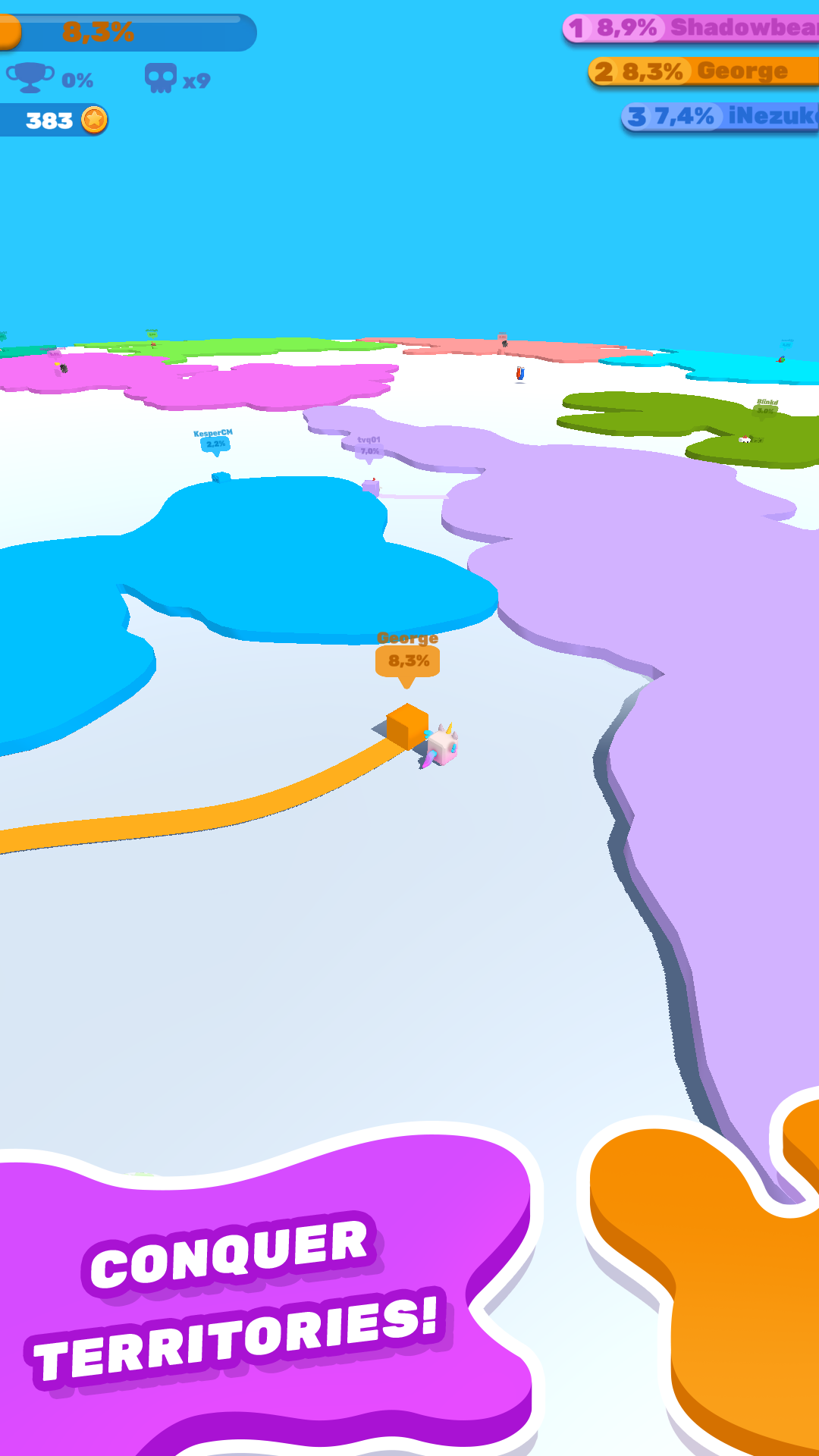 Скриншот игры Block.io・Cube Battle On Paper