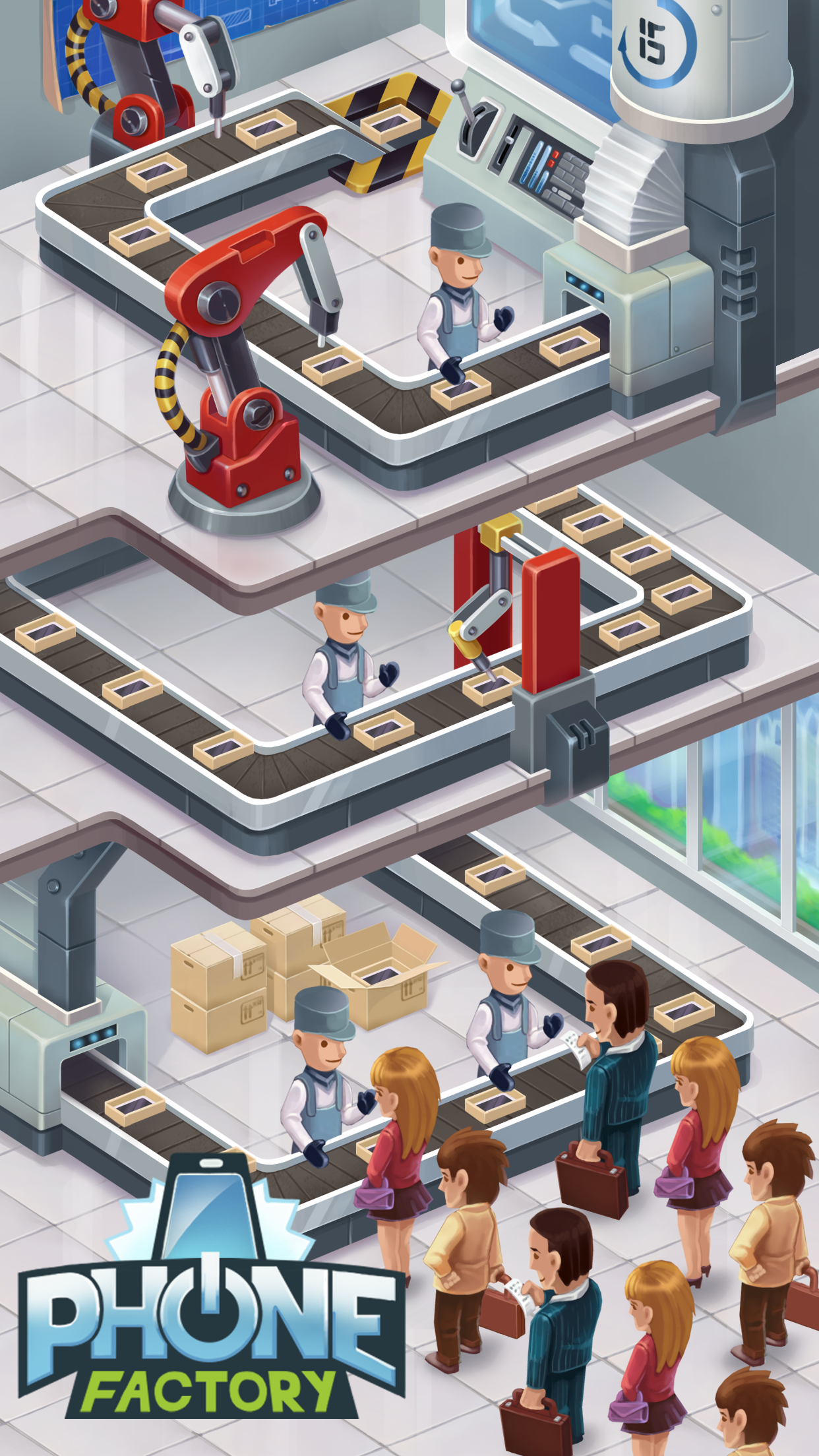 Screenshot 1 of Phone Factory - Spiel zum Herstellen von Smartphones im Leerlauf 0.8