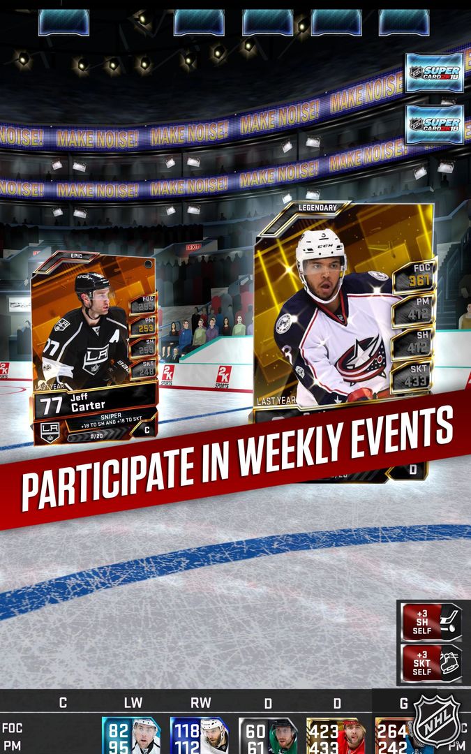 NHL SuperCard 2K18: Online PVP Card Battle Game 게임 스크린 샷