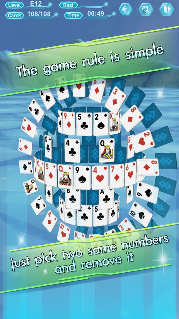 Screenshot of Card Stacking 3D