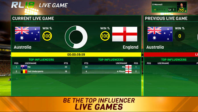 Rugby League 18 Game Screenshot