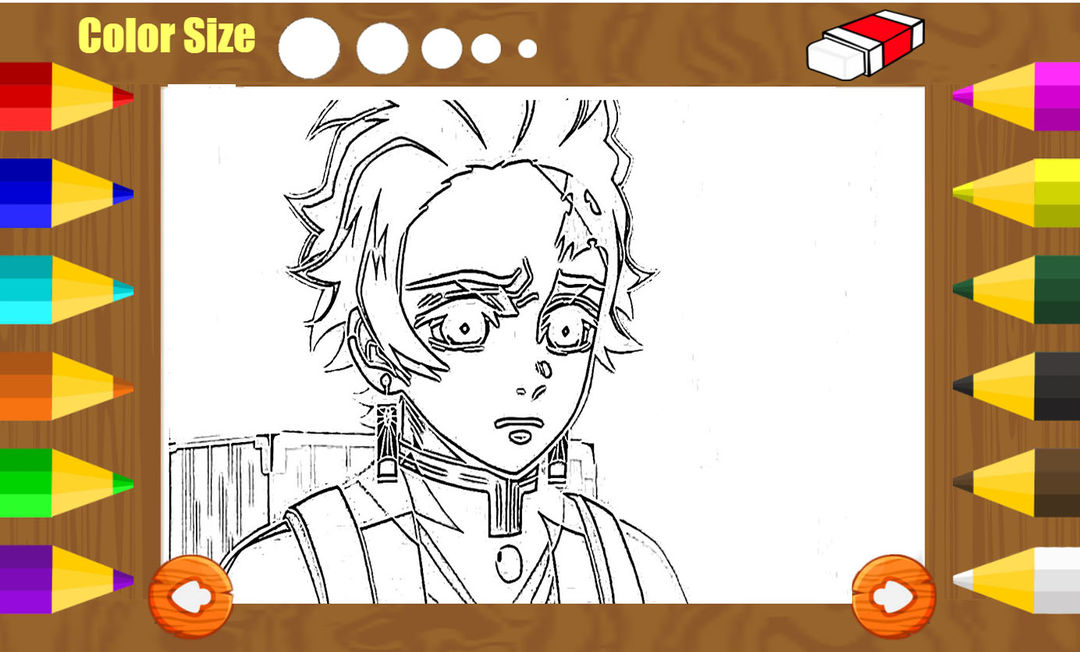 Screenshot of Demon Slayer Coloring game