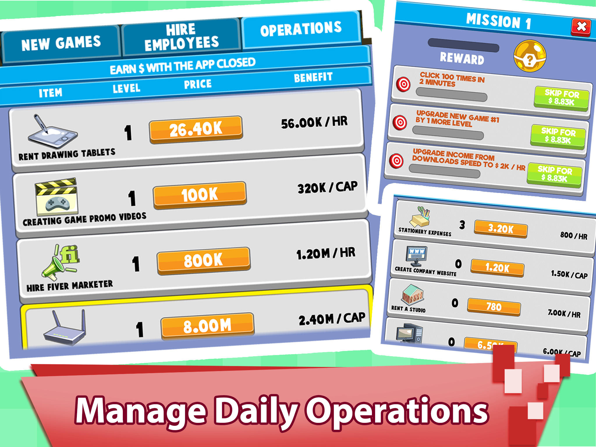 Video Game Tycoon idle clicker Game Screenshot