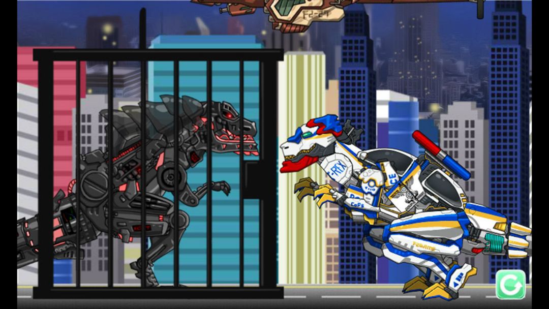 Screenshot of T-rex Cops- Combine! DinoRobot