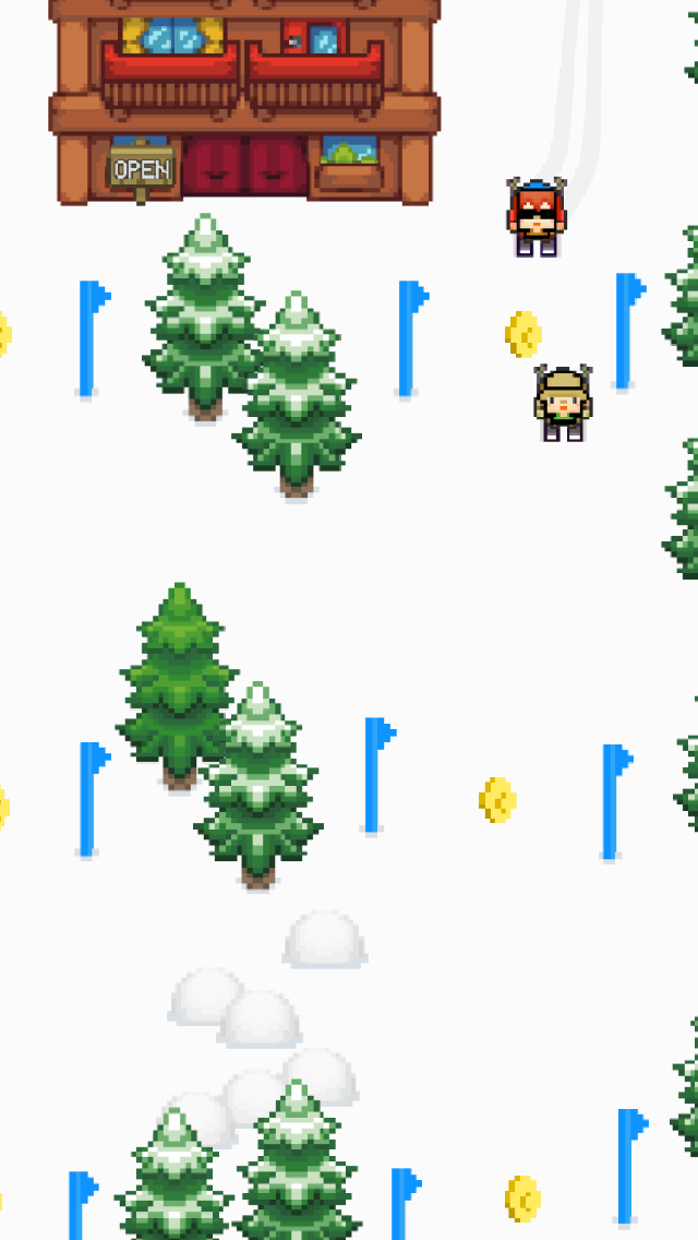 Slippy Slopes Extreme Ski Race Game Screenshot