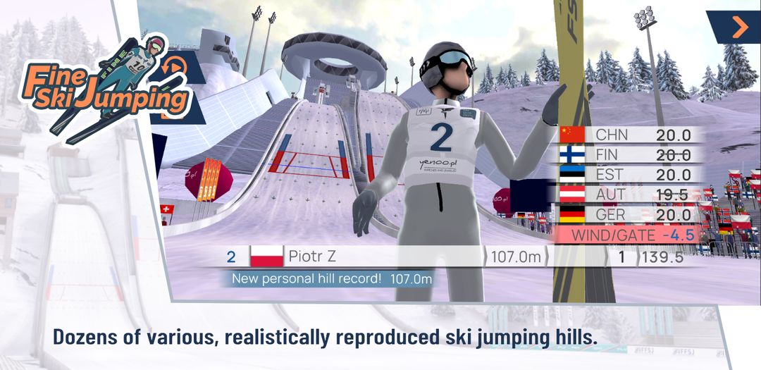 Fine Ski Jumping ภาพหน้าจอเกม