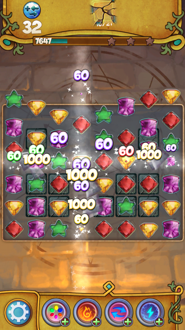 Witch Diamond: Magic Match Wiz 게임 스크린샷
