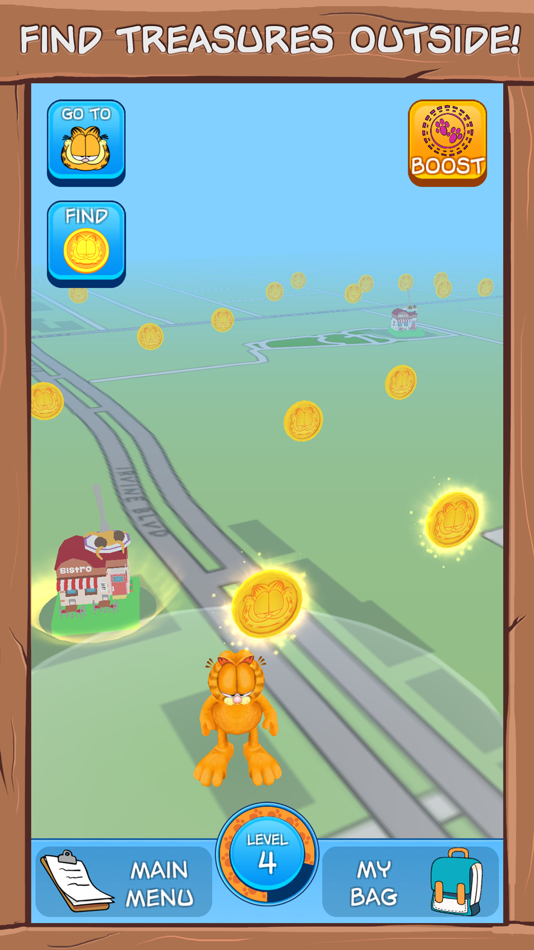 Cuplikan Layar Game Garfield GO - AR Treasure Hunt