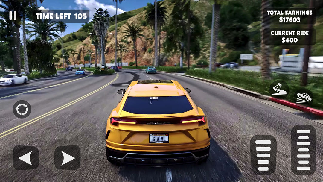 택시 운전 택시 모의 실험 장치 3 차원 게임 스크린 샷