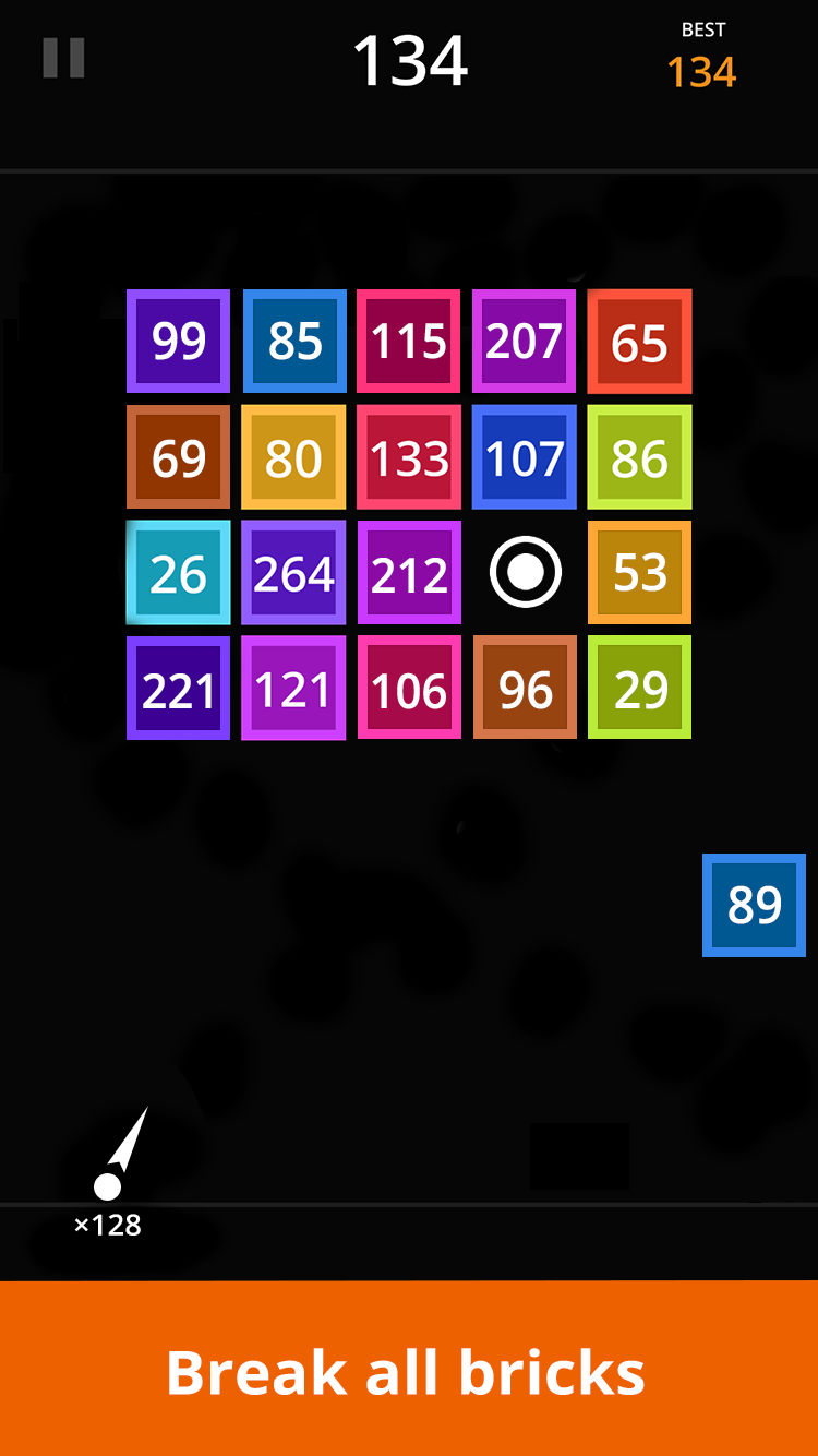 Brick Breaker Ballz ゲームのスクリーンショット