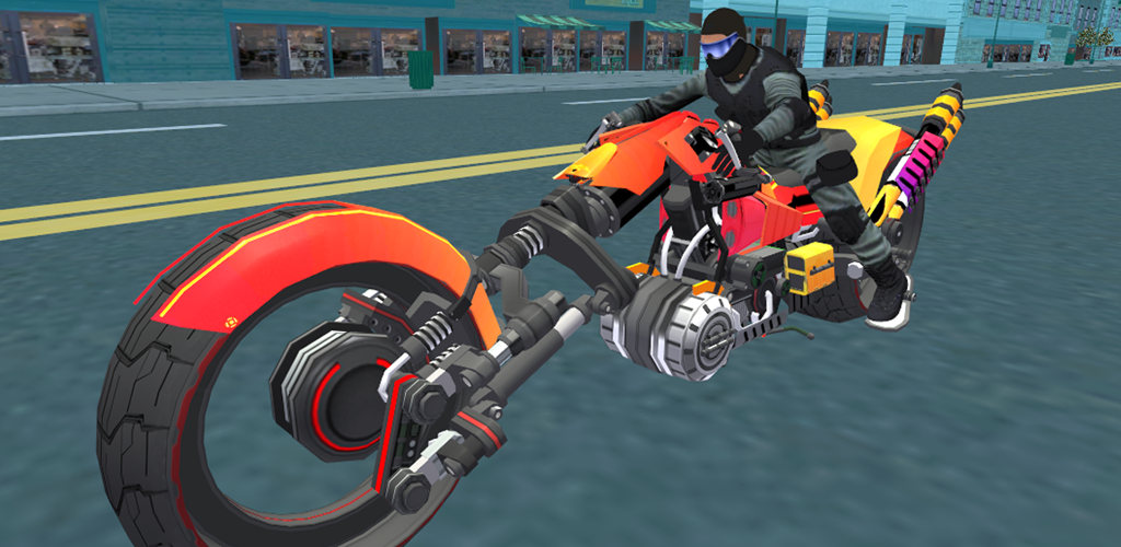 Banner of 警察Sci Fi Bike Rider 3D 