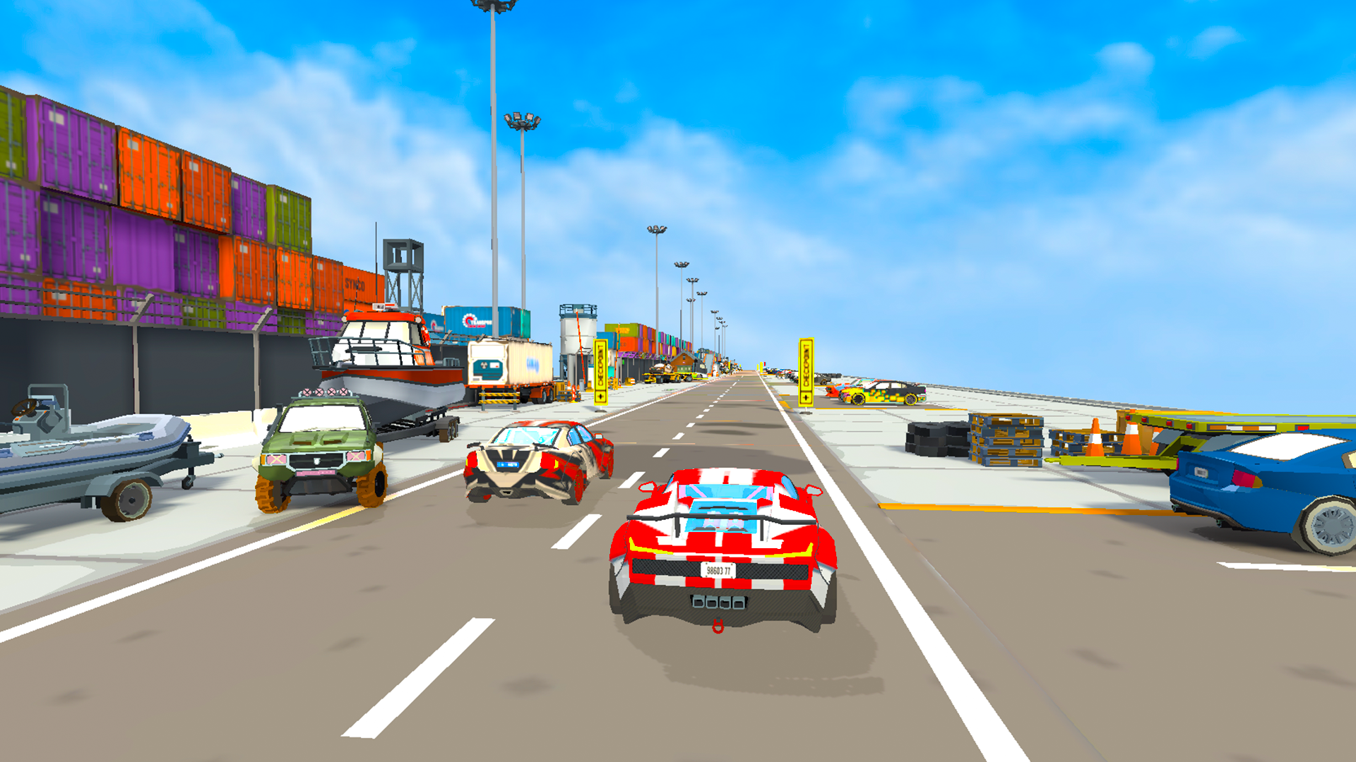 Drag Racing Polygon Game Screenshot