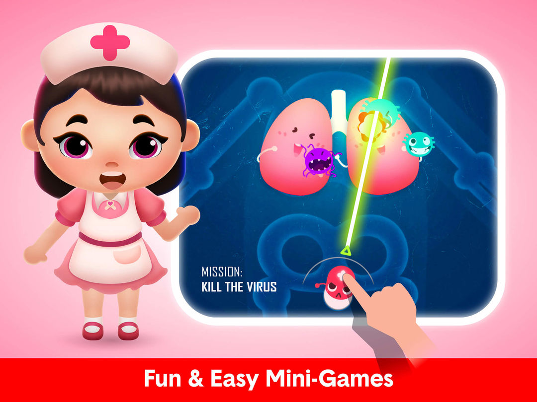 โรงพยาบาลแสนสุข - เกมหมอสำหรับเด็ก ภาพหน้าจอเกม