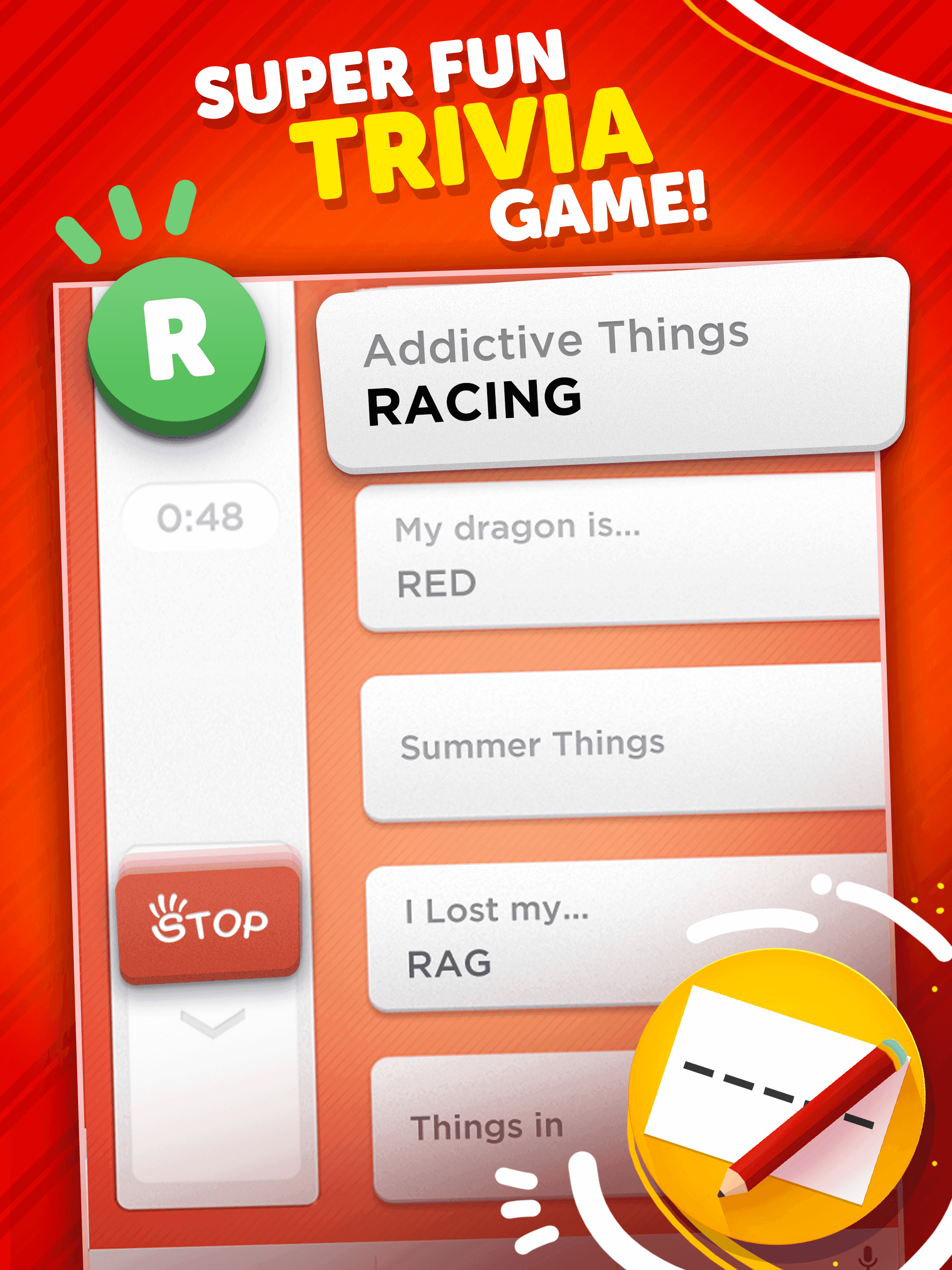 Stop - Categories Word Game 게임 스크린샷