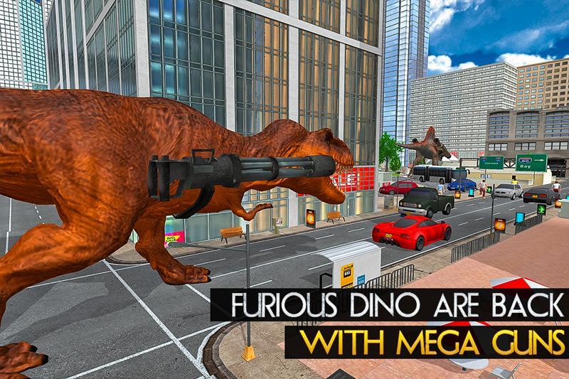 Скриншот игры Dinosaur Games: Deadly Dinosaur City Hunter