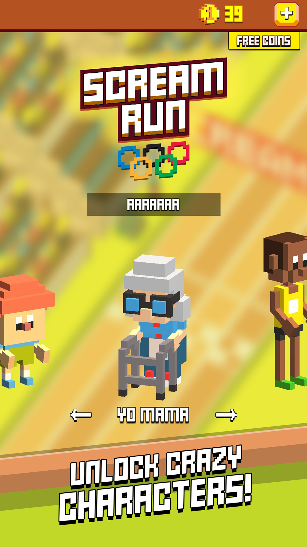 Captura de Tela do Jogo screamrun.io