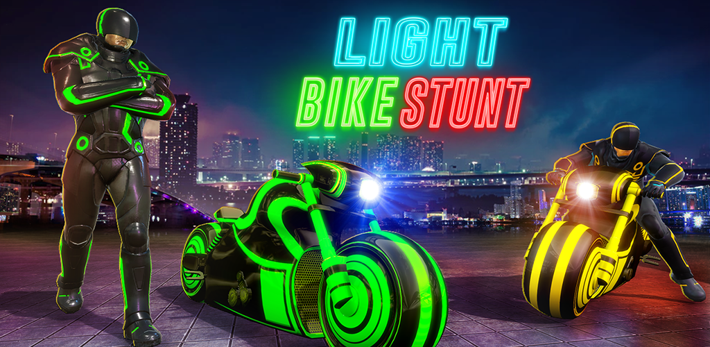 Banner of Light Bike Stunt Racing Game 26