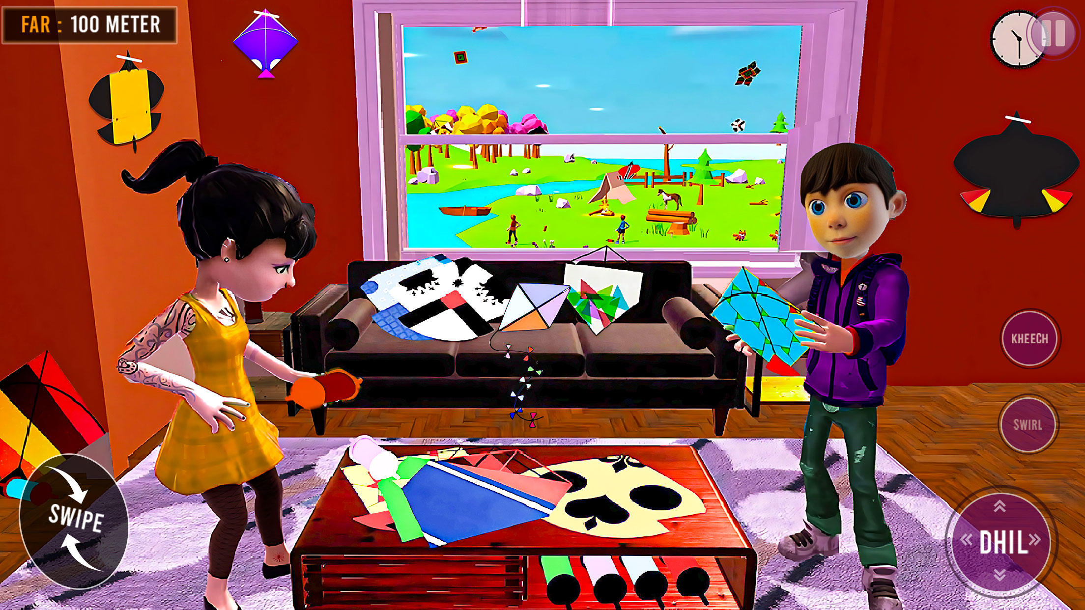 Pipa Combate: Kite Flying Sim ゲームのスクリーンショット