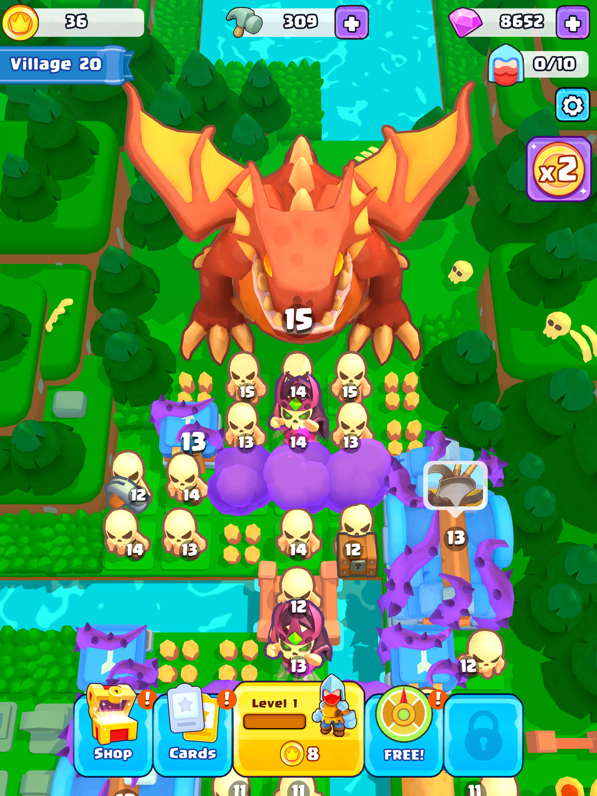 Screenshot of Brave Merge - Battle & Defense