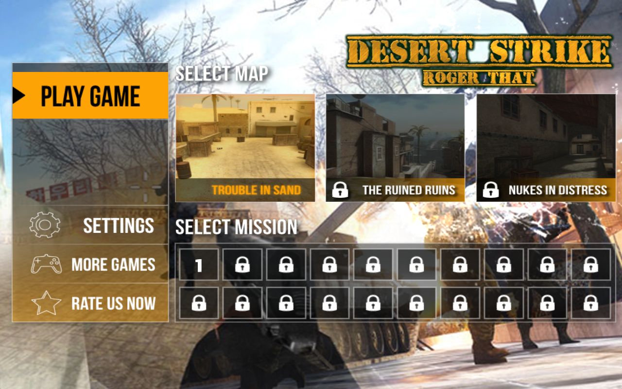 Desert Strike Game Screenshot