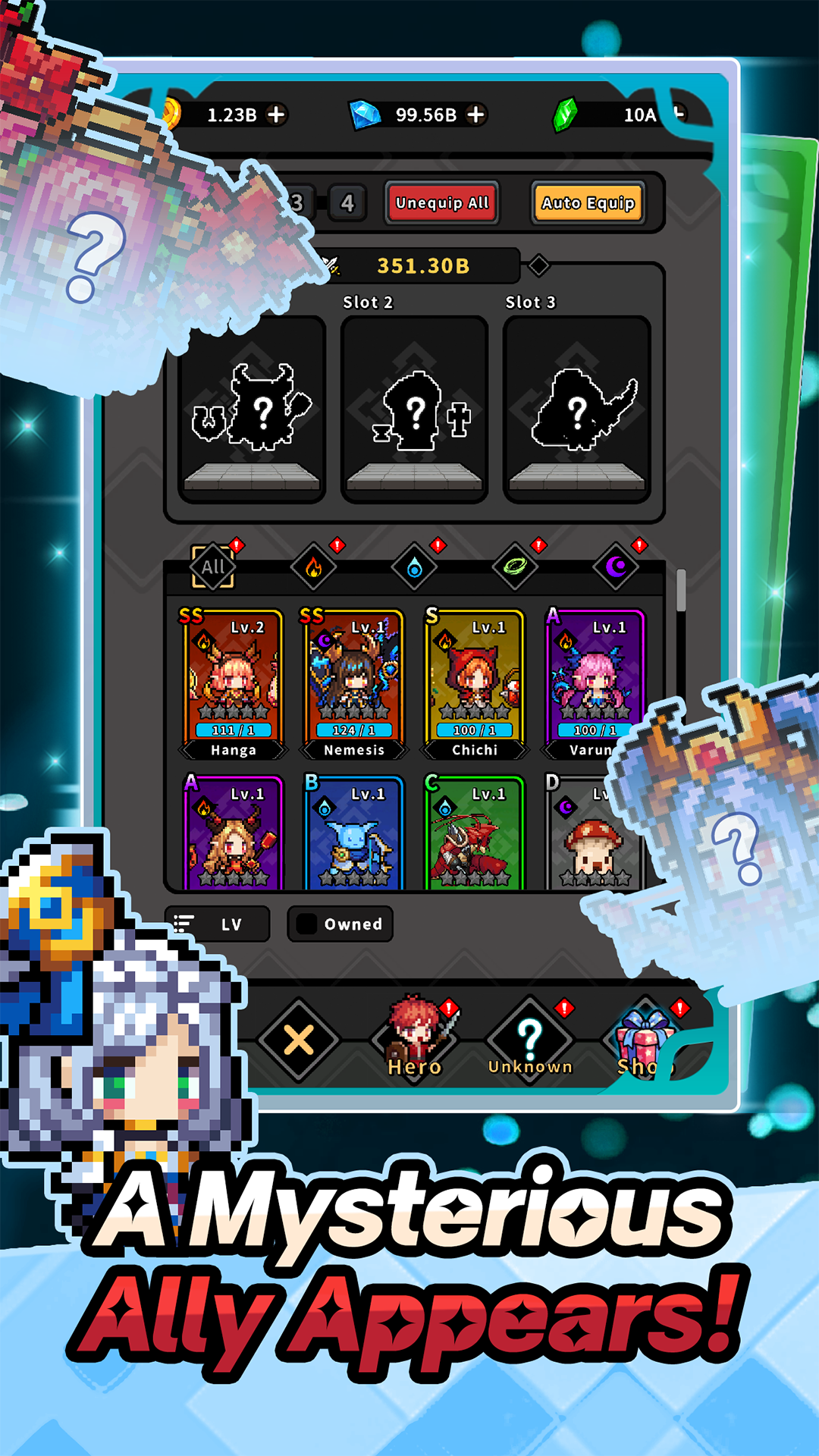 Captura de Tela do Jogo Hidden Heroes : AFK Idle RPG