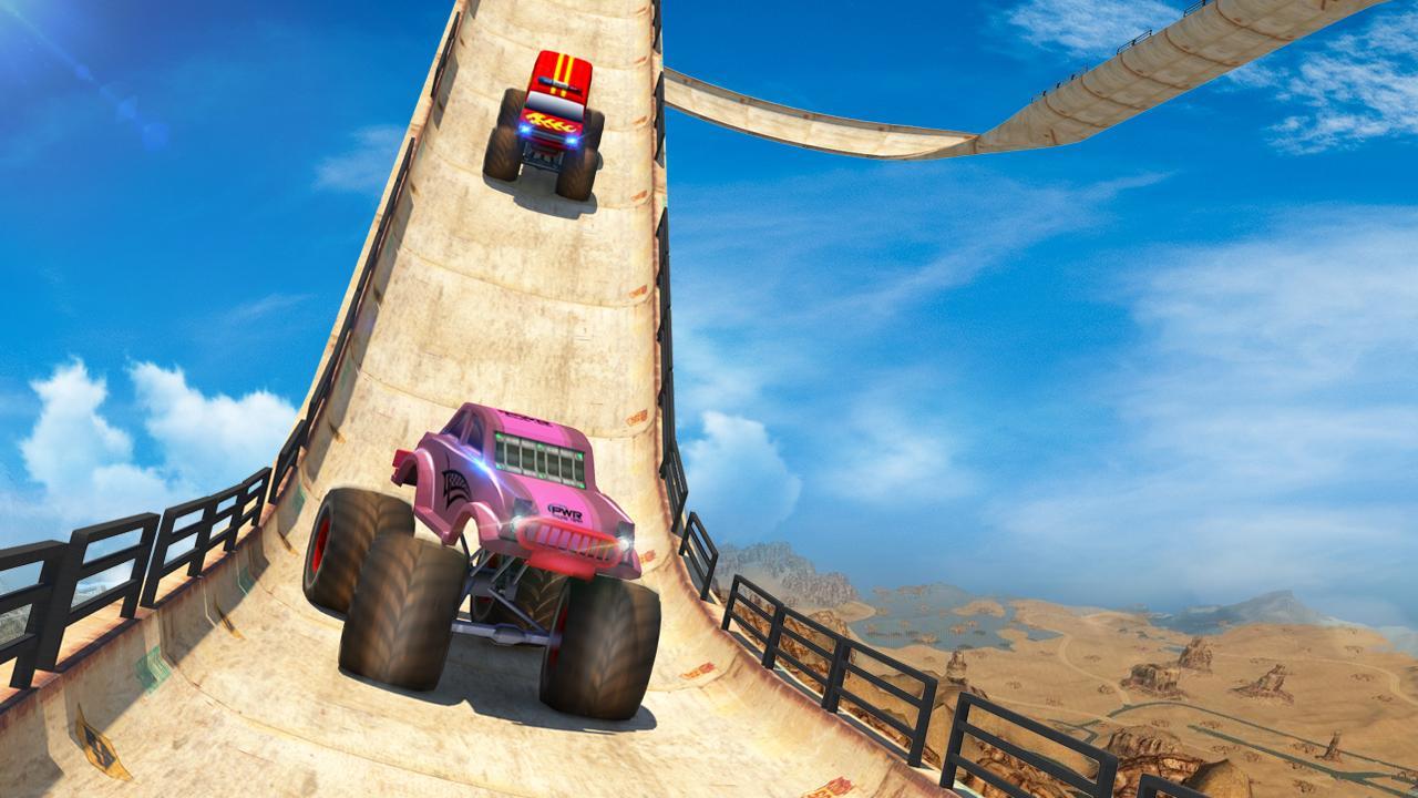 Vertical Ramp - Monster Truck Extreme Stunts Game Screenshot