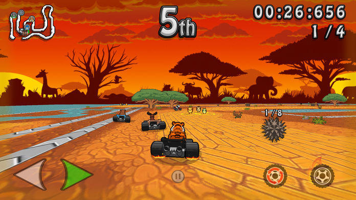Cuplikan Layar Game Wacky Wheels HD Kart Racing