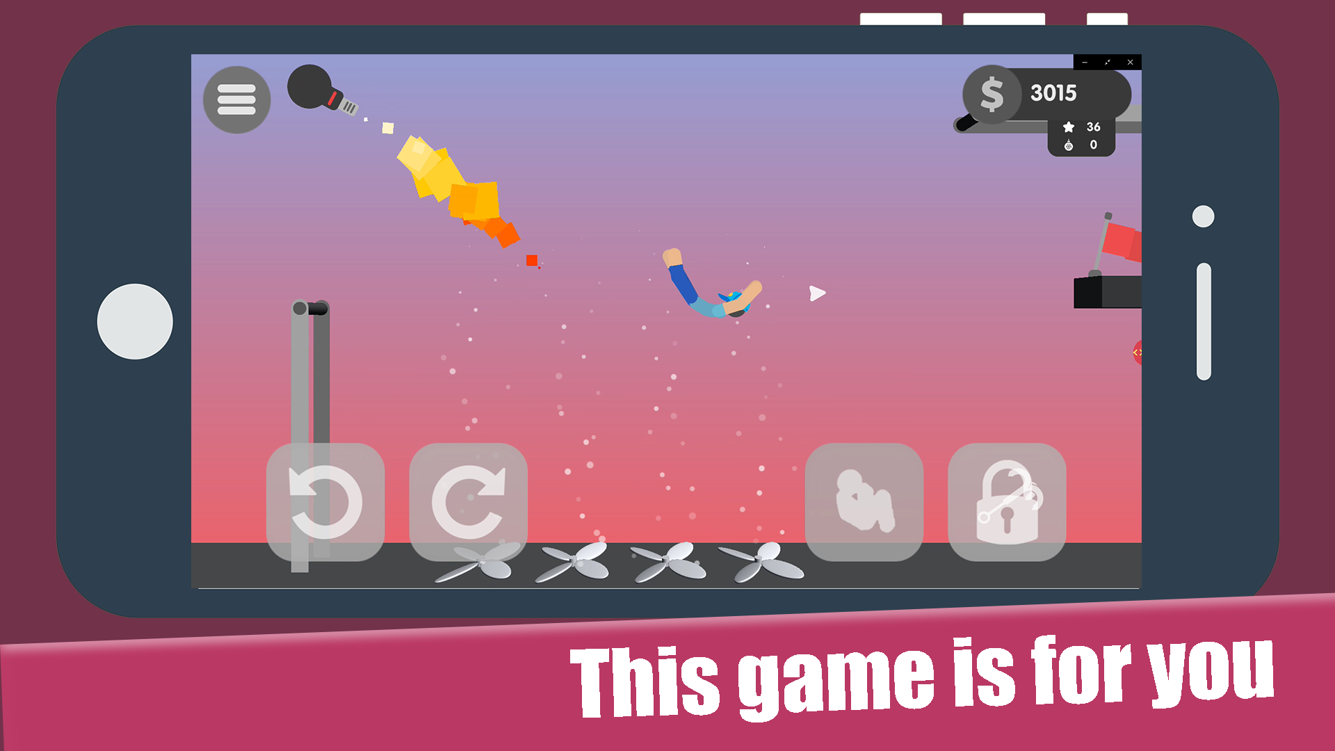 Screenshot of Stickman flip on the bar 2