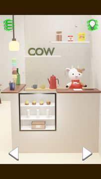 脱出ゲーム ~ 牛のいるカフェからの脱出 ~ Game Screenshot