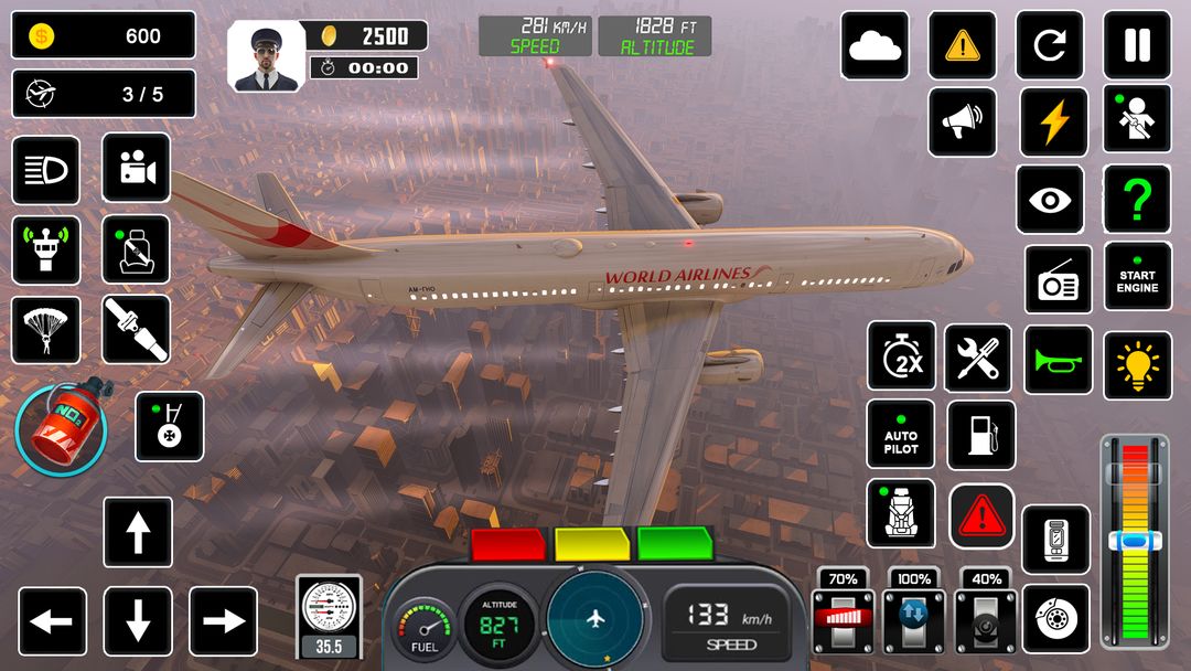 조종사 비행 모의 실험 장치 계략 게임 스크린 샷