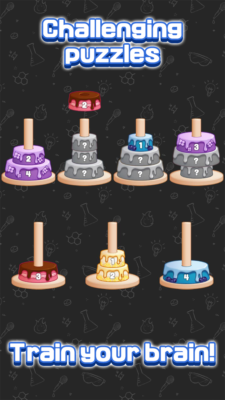 Скриншот игры Tower of Hanoi Sort