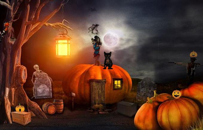 Escape Halloween Cementry 2 게임 스크린 샷