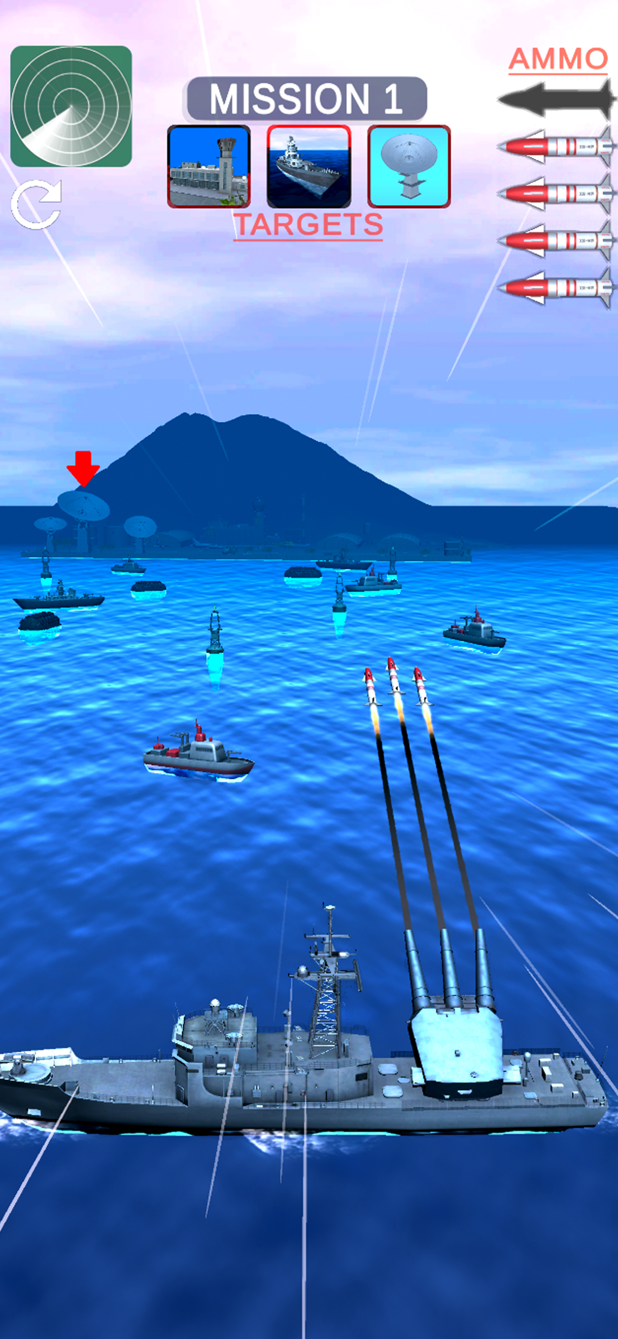 Screenshot of Boom Rockets 3D