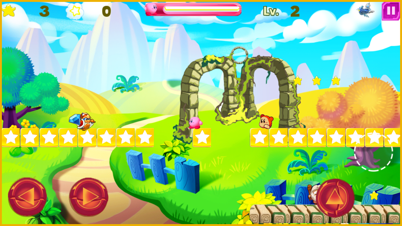 Kirby epic journey in the malicious land of stars Game Screenshot