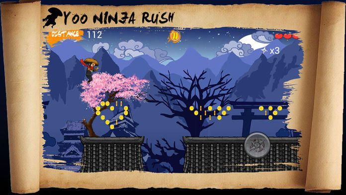 Captura de Tela do Jogo Yoo Ninja Rush - Jumping, No Ads