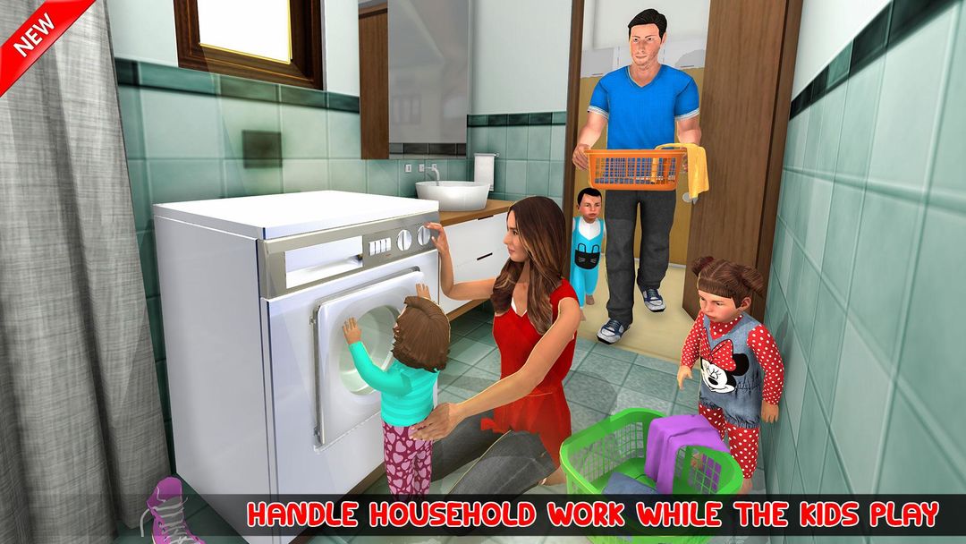 New Mother Baby Triplets Family Simulator 게임 스크린 샷