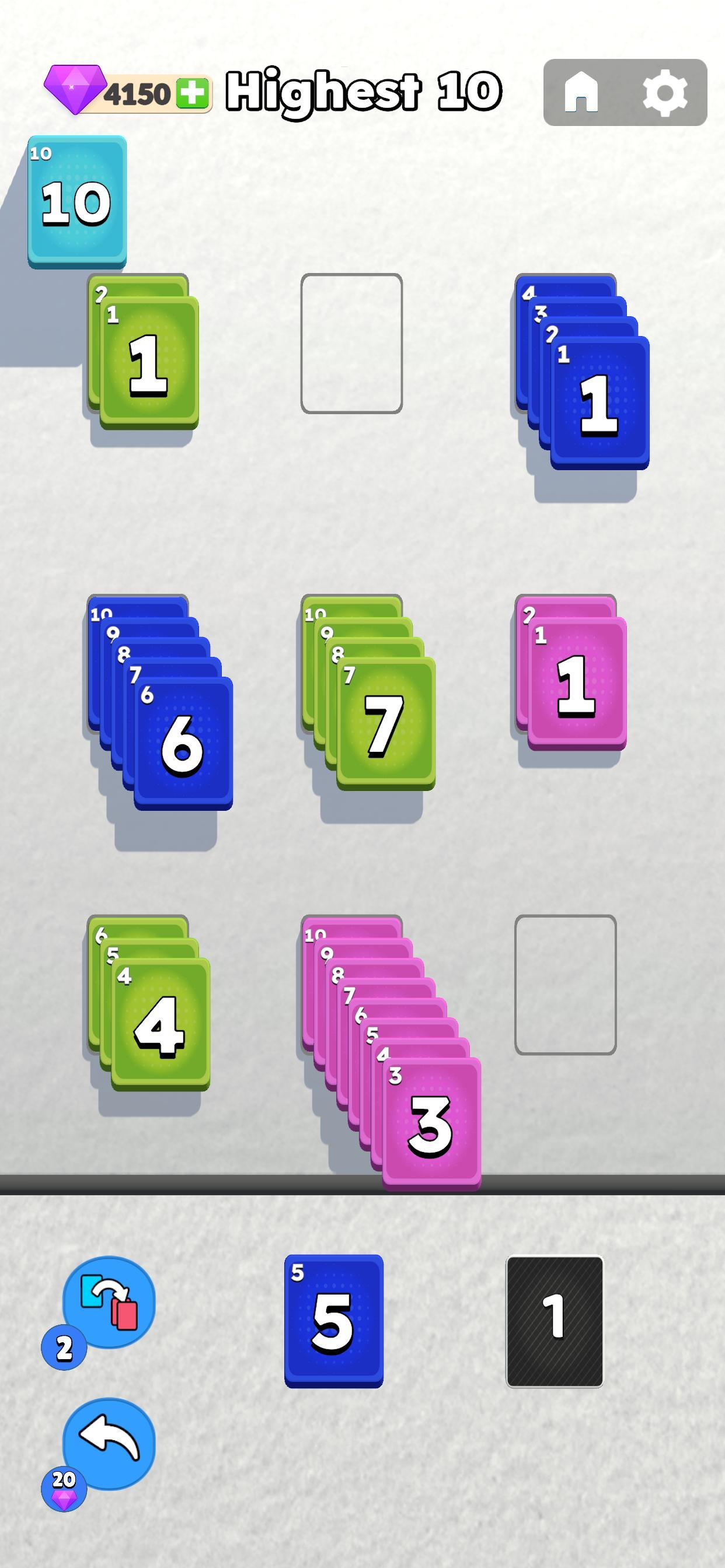 Color Solitaire 3D Game Screenshot